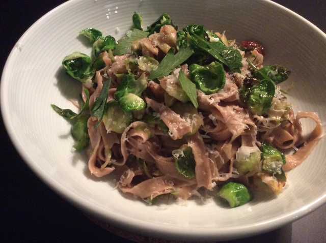 Chestnut Pasta with Brussels Sprouts