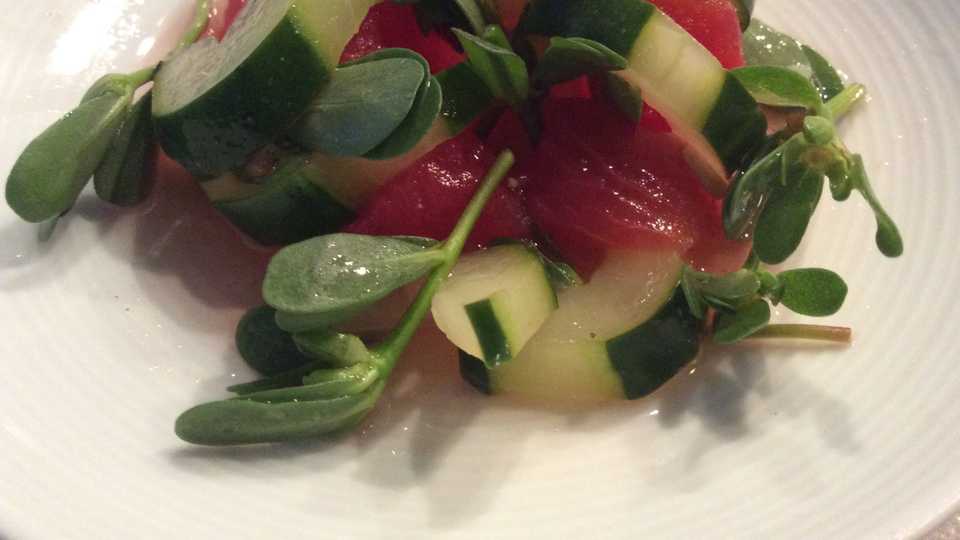 Watermelon and cucumber salad