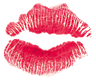 Lips kiss mark